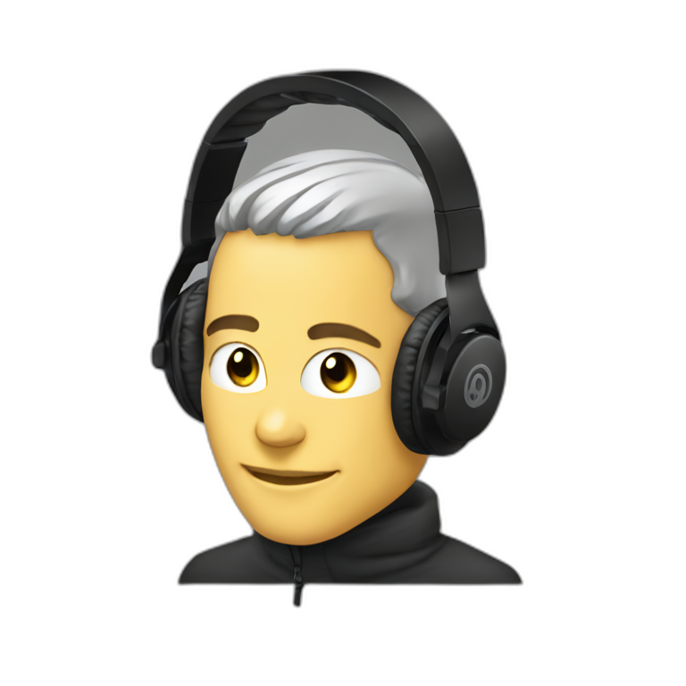 techno music producer rave headphones emoji