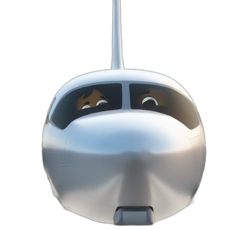 super cool plane, closeup on the cockpit emoji