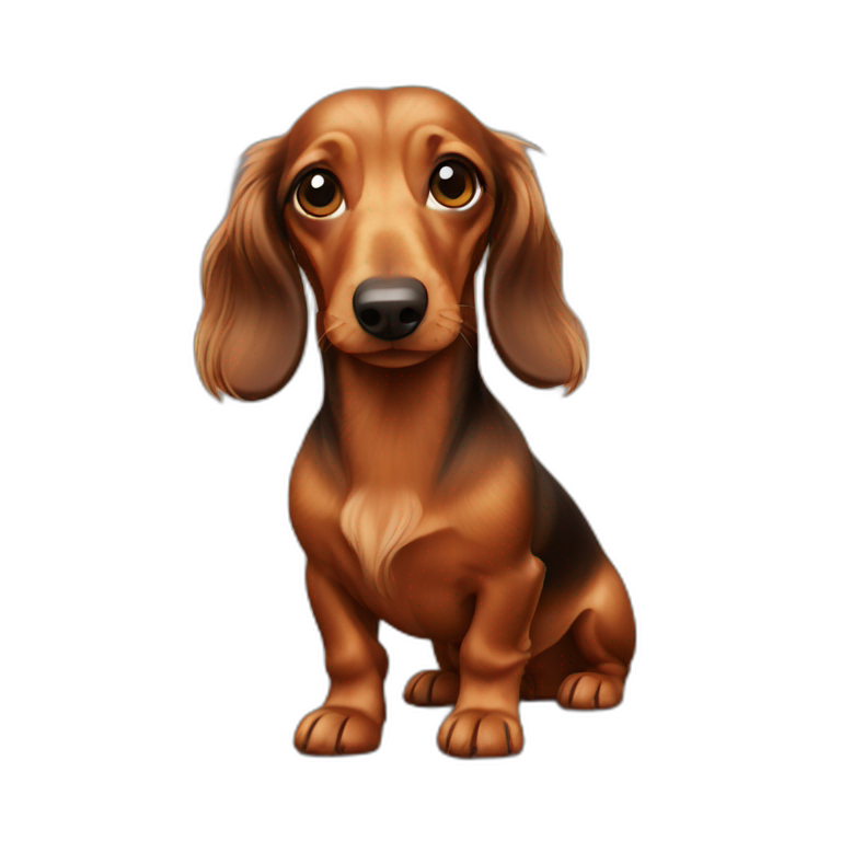 long haired dachshund   emoji