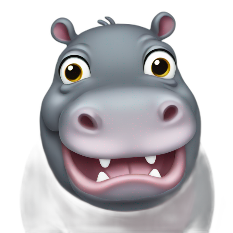 suprised hippo emoji