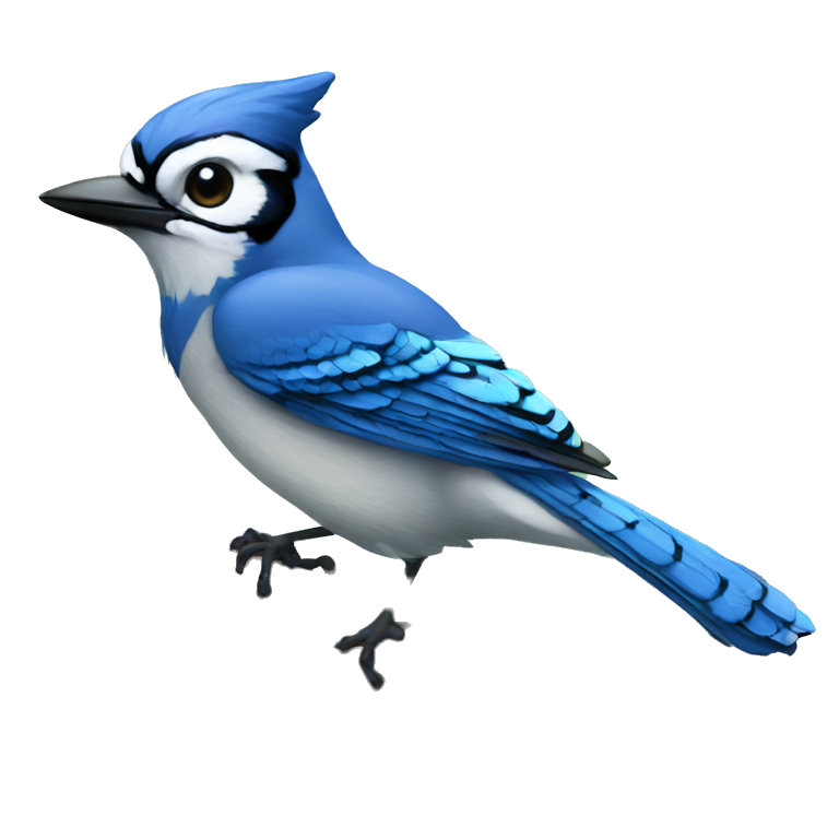 bluejay in a tree emoji