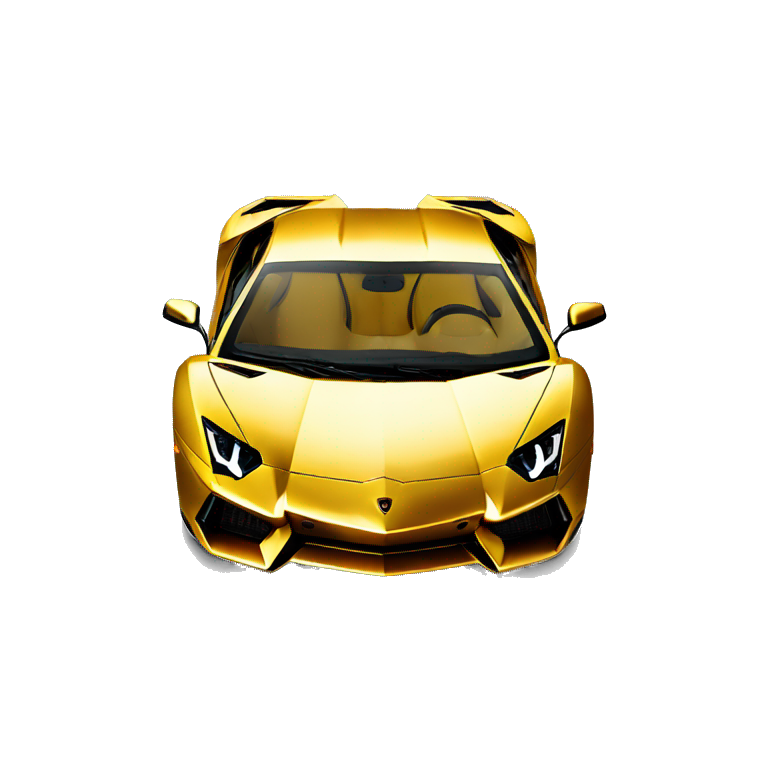 All gold Lamborghini Aventador emoji