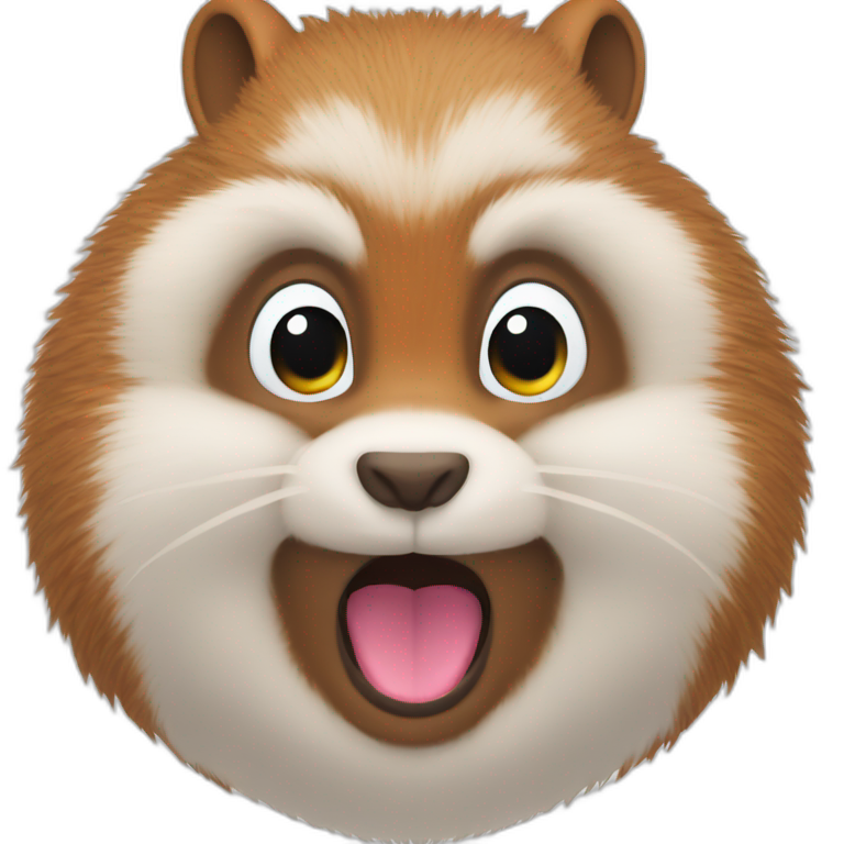 Squirrel whitout fur emoji