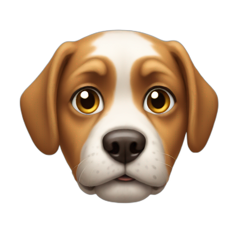 small stupid dog emoji