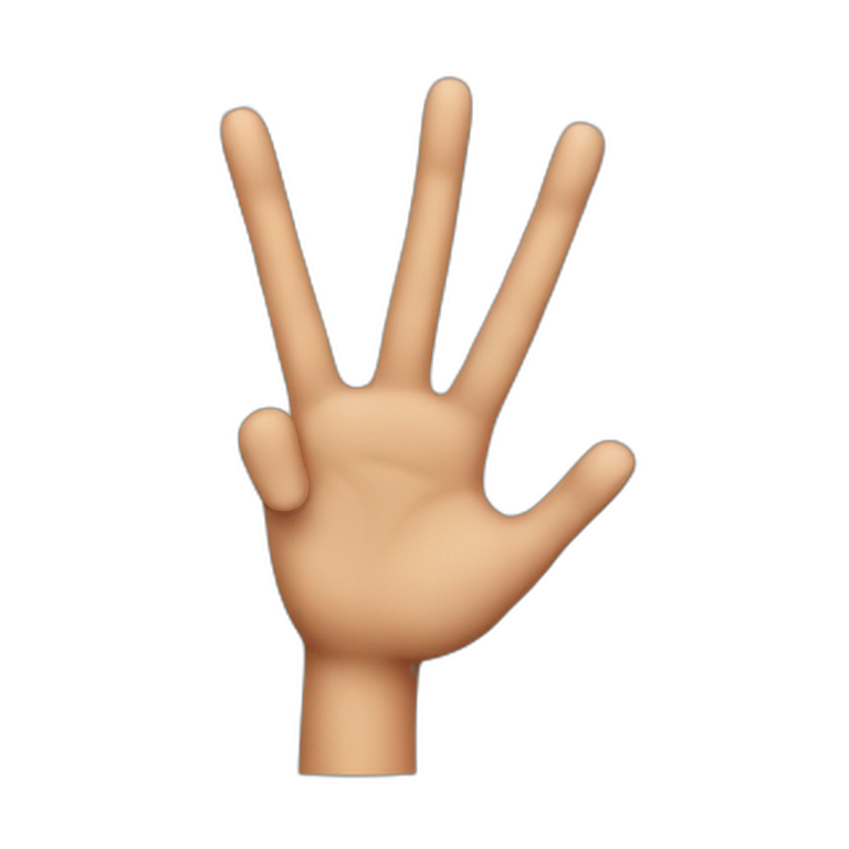 Very long fingers emoji