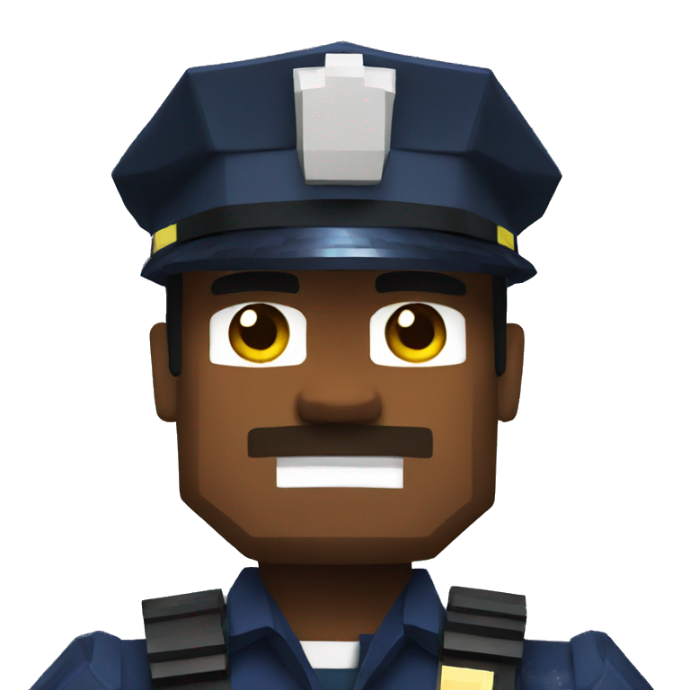 Police in Minecraft emoji