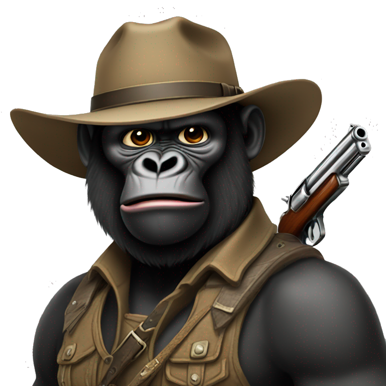 gunslinger gorila emoji