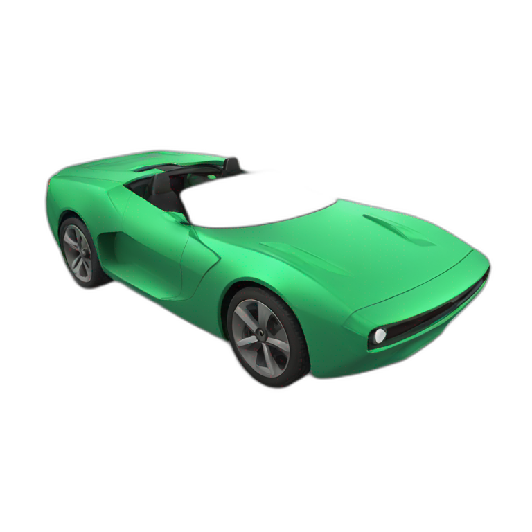 concept car green 3d emoji