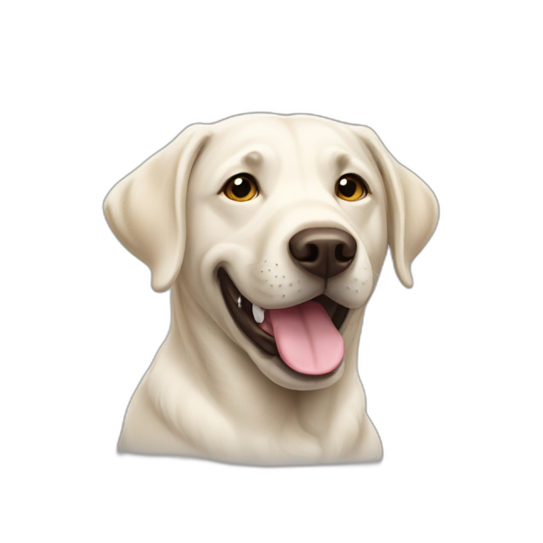 happy white labrador emoji emoji