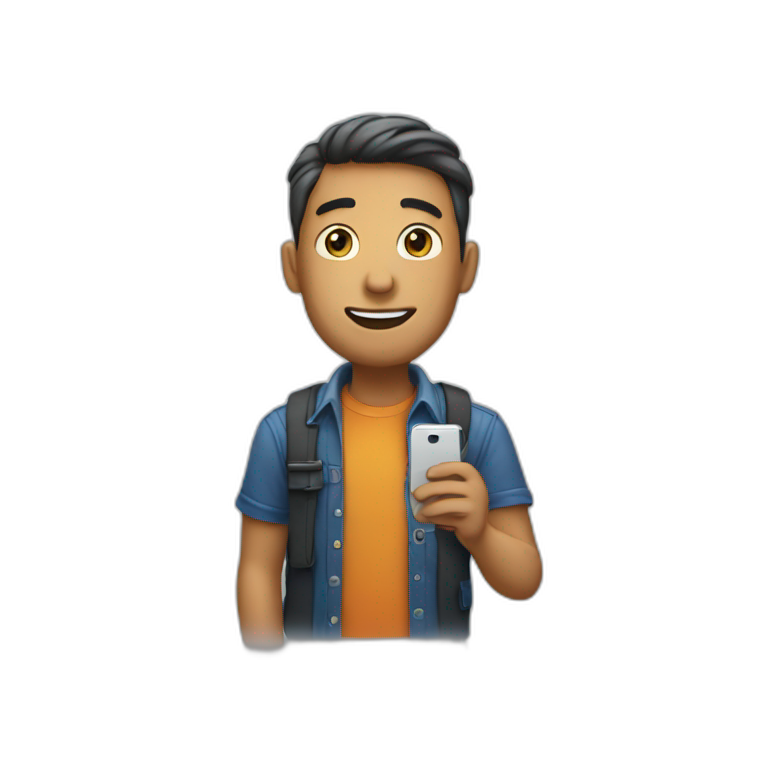 A guy on his phone emoji