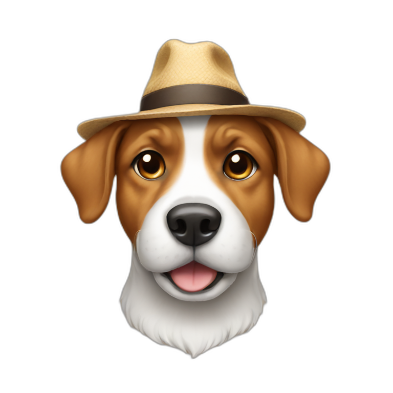 dog wearing hat emoji