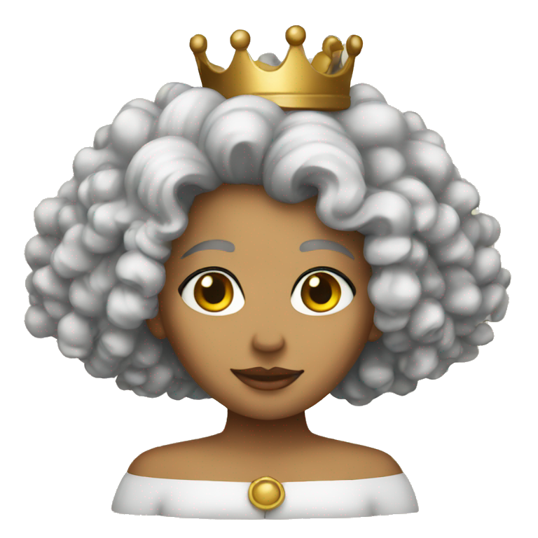 Queen with curls  emoji