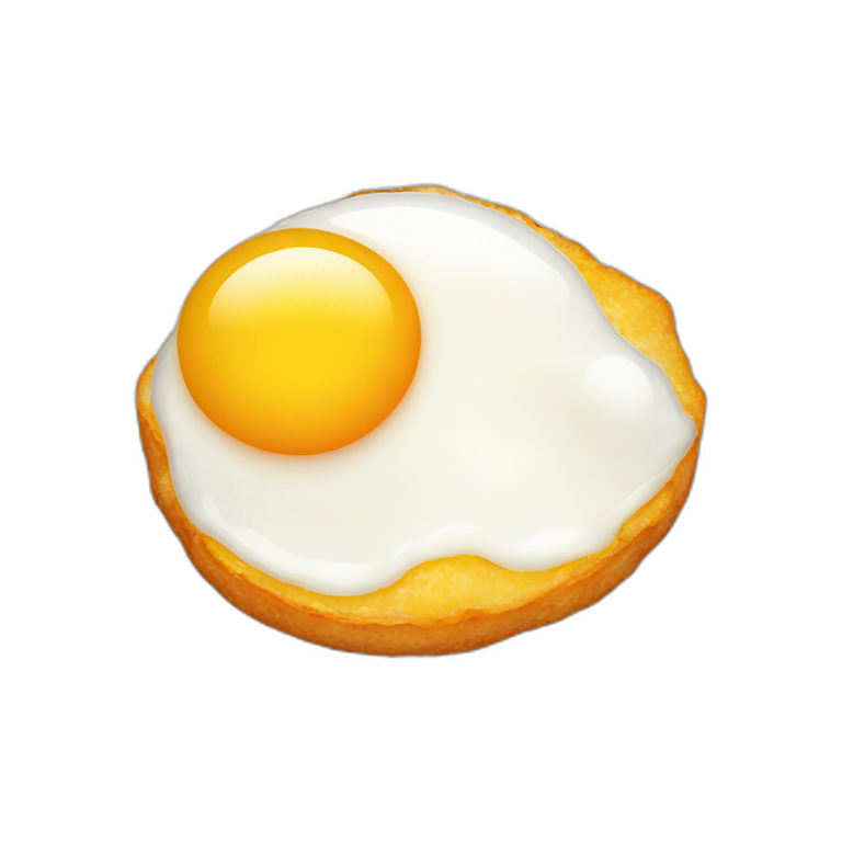fried egg with face emoji