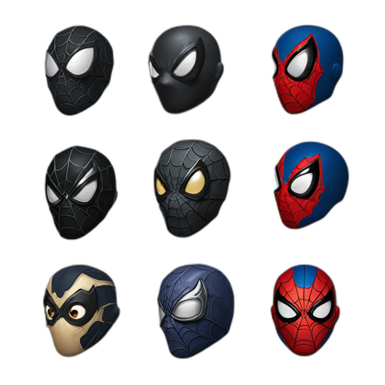 Half spider-man, half Venom emoji