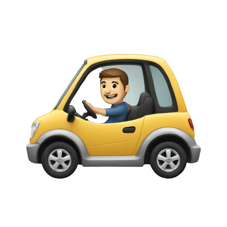 Man driving  emoji