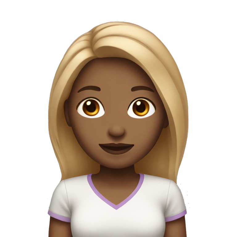 regular girl with light skin and light brown hair emoji