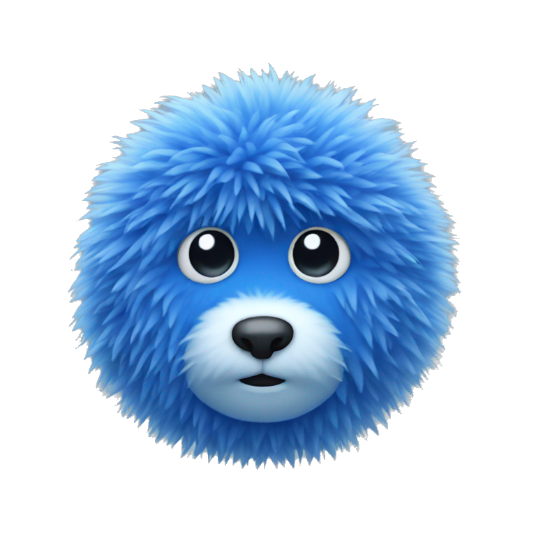 blue fuzzy figure emoji