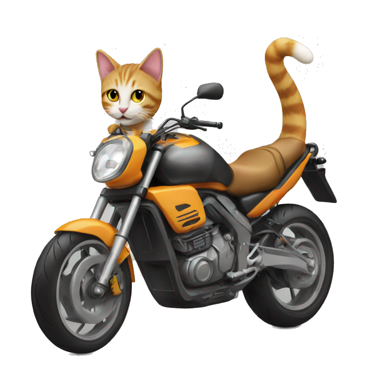 cat motorbike emoji