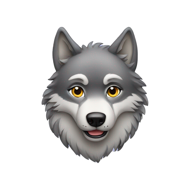 wolf cute emoji