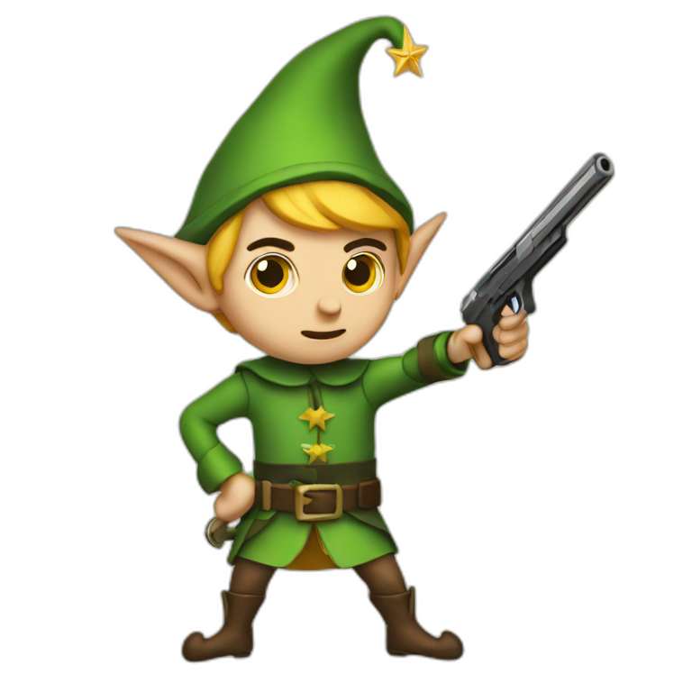 Elf holding a gun emoji