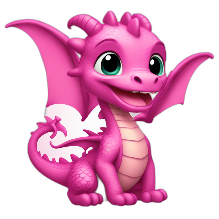 dragon cute disney pink emoji