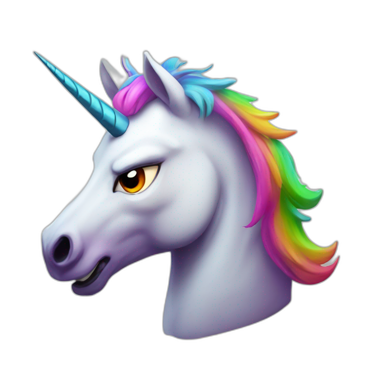 rgb unicorn angry emoji