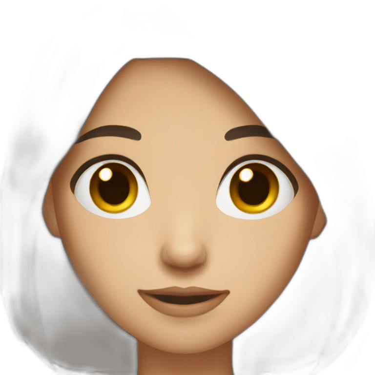 girl with dark eyes and brown hair emoji