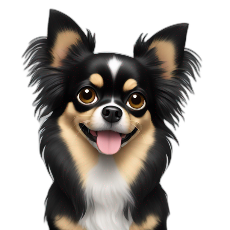 black longhair chihuahua emoji