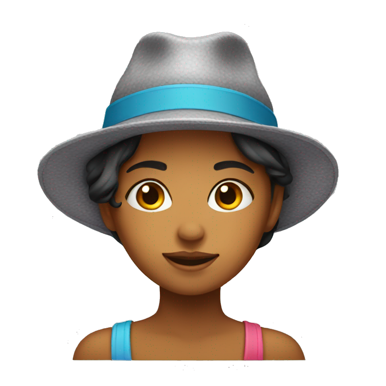 girl with a hat emoji