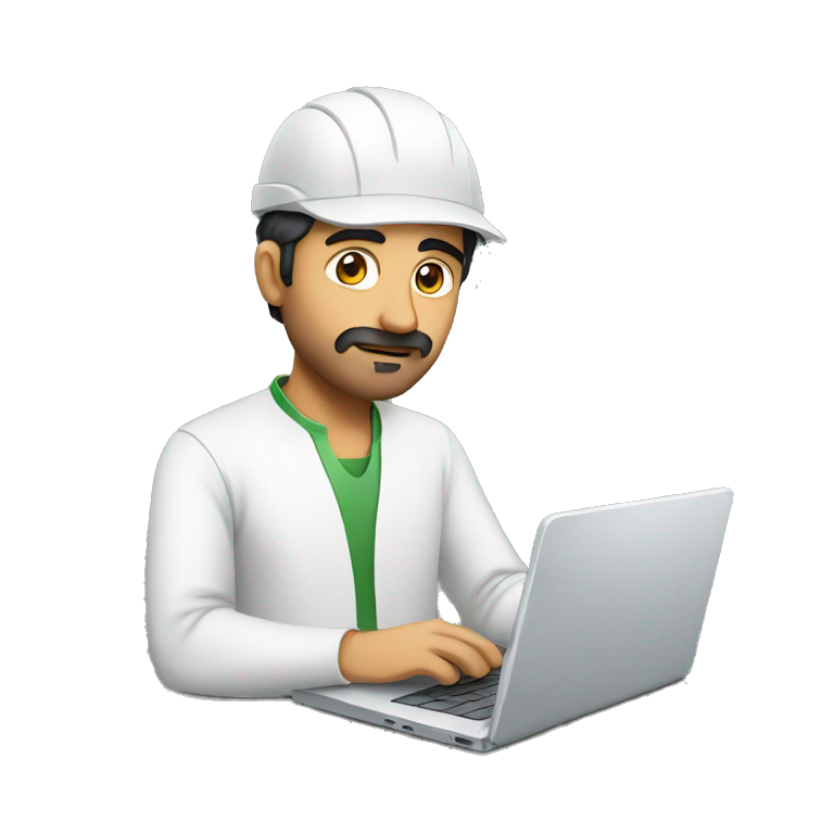 pakistani man working on laptop emoji