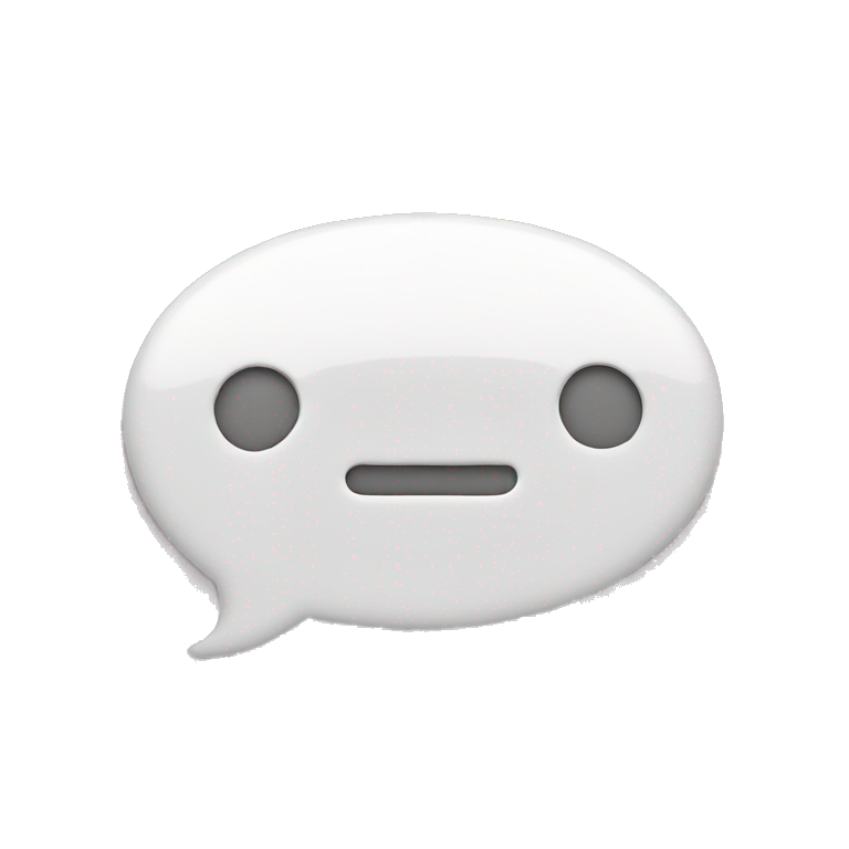 Speech bubble saying the word comment emoji