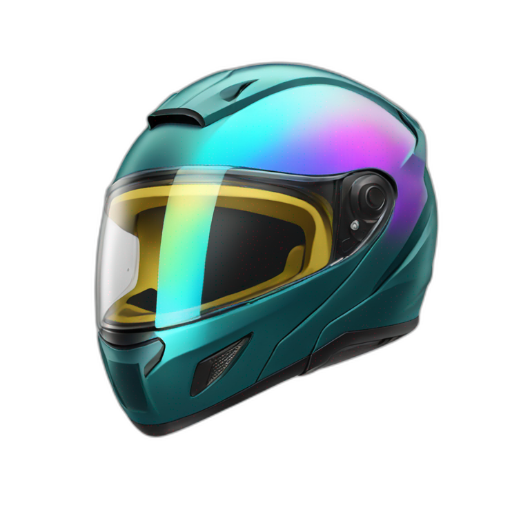 prismatic motorcycle helmet emoji