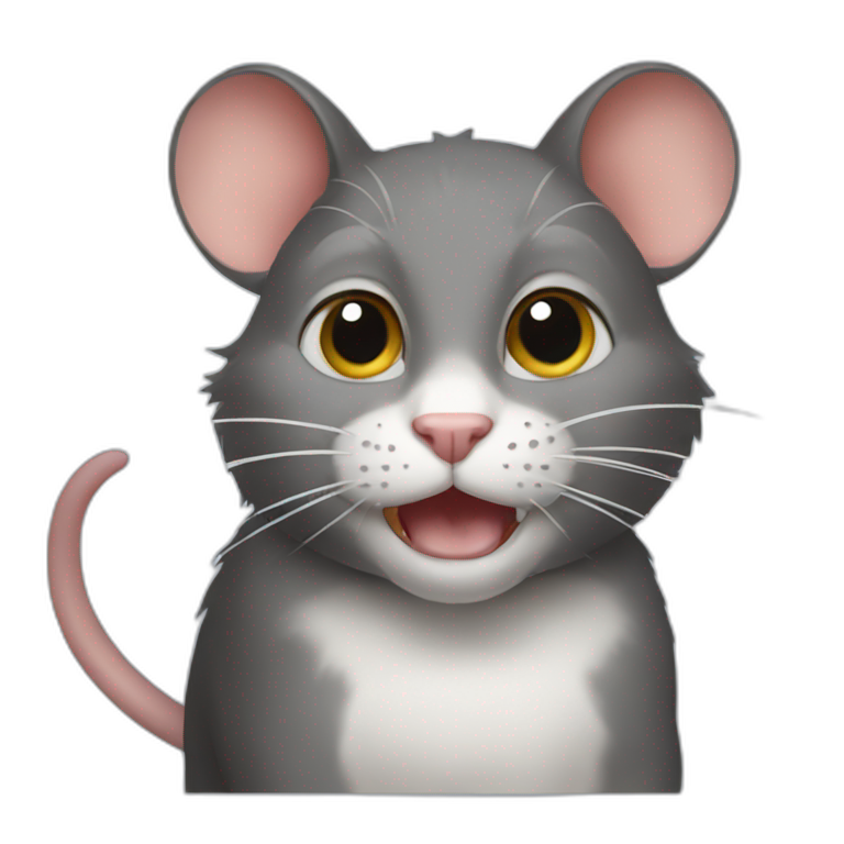 a rat that is actually a cat emoji