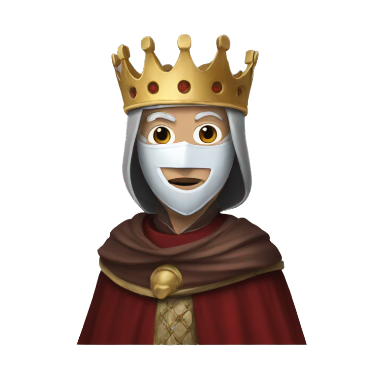 King Baldwin iv with a mask emoji