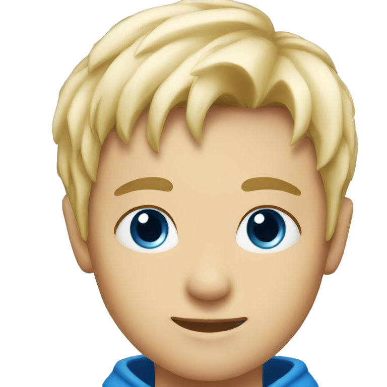 blonde &blue eyes boy emoji