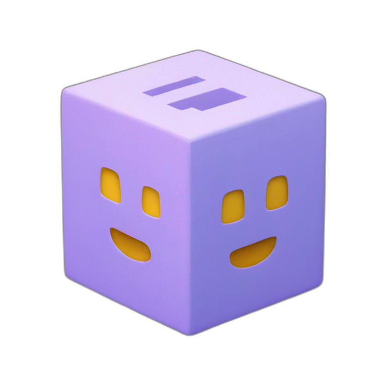 3D CUBE emoji
