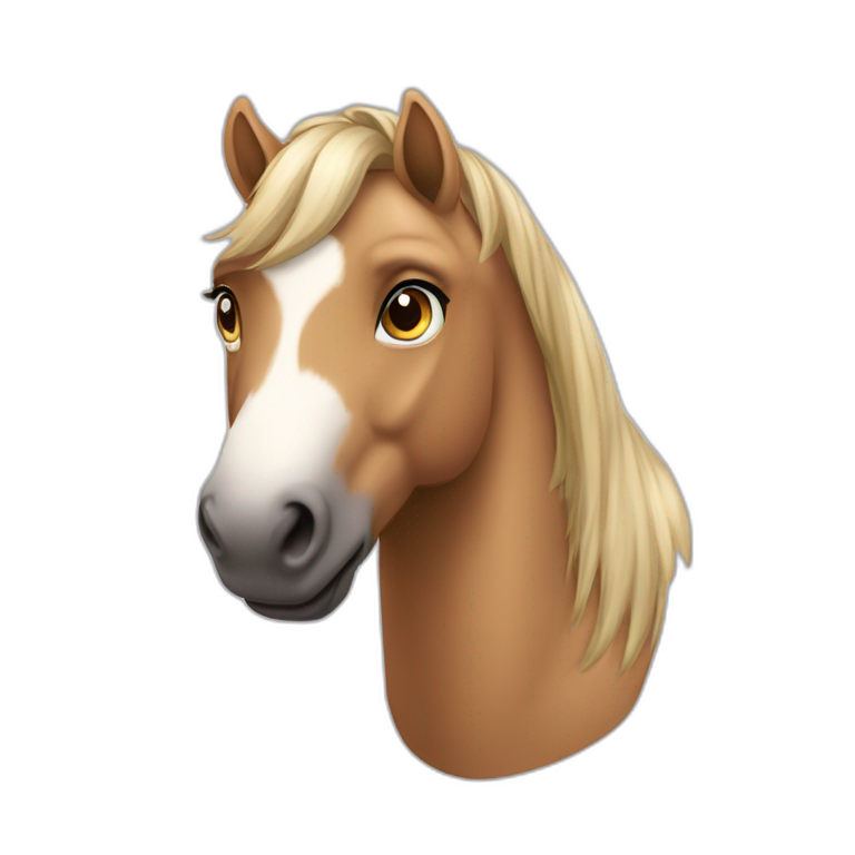 Pferd mit mädchen emoji