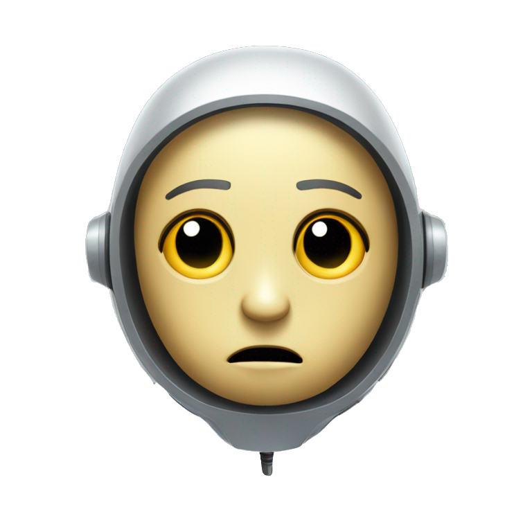 cara robot triste emoji