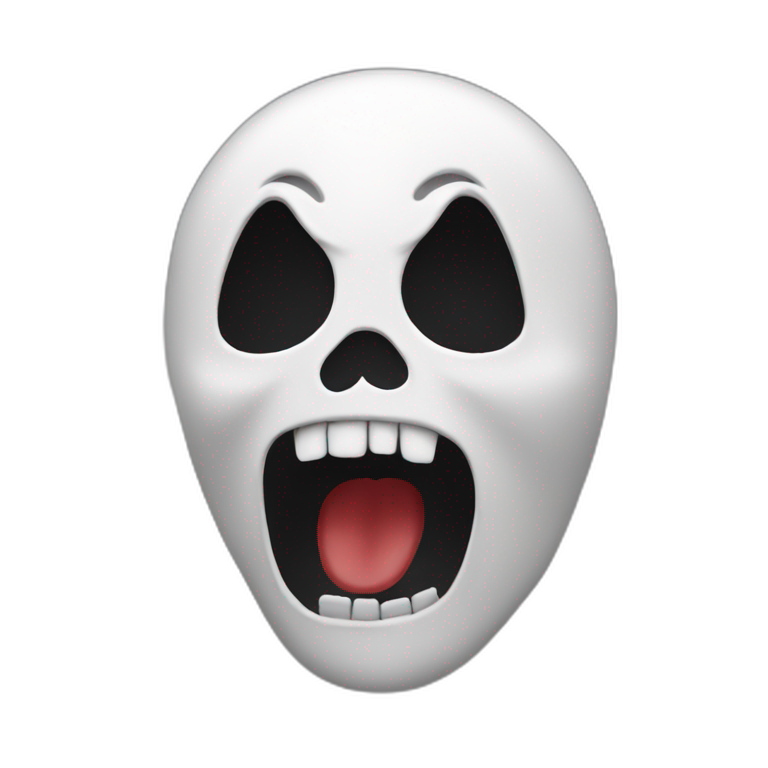 ghostface open mouth emoji