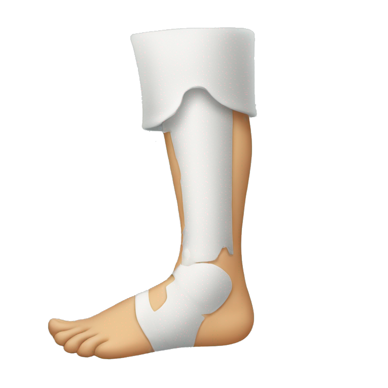 leg in a cast emoji