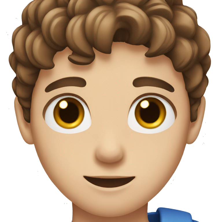 boy with brown hair and blue eyes emoji