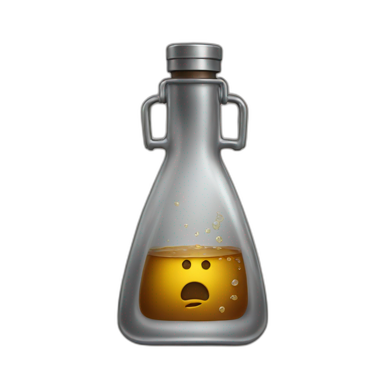 unhealthy flask emoji
