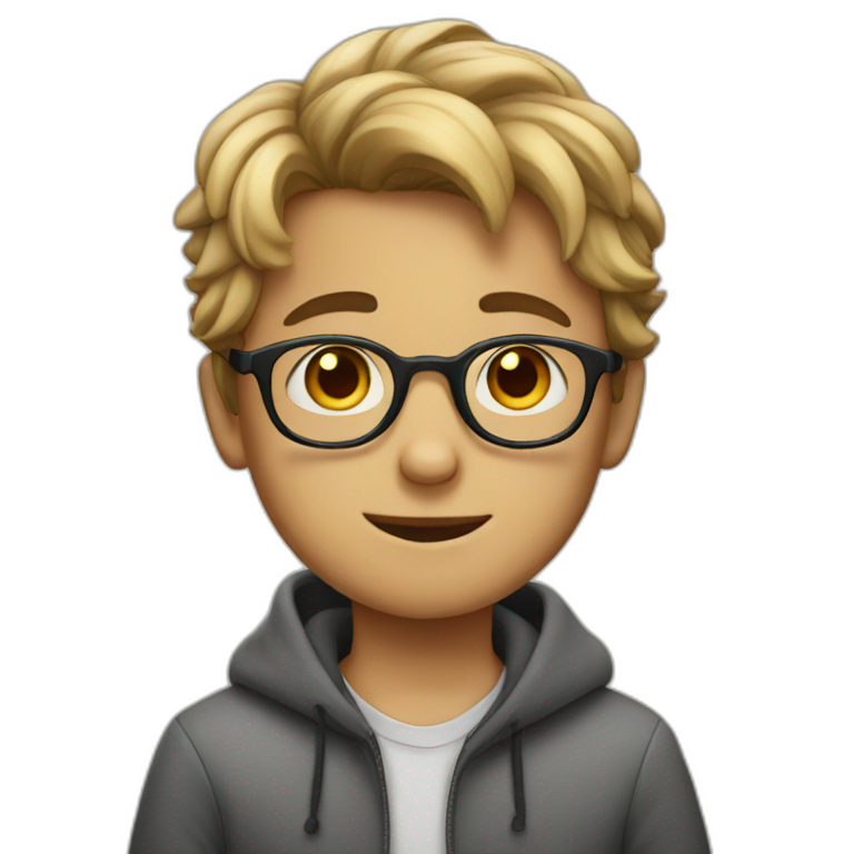 Boy with glasses emoji