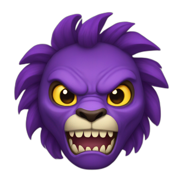 León morado monstruo  emoji