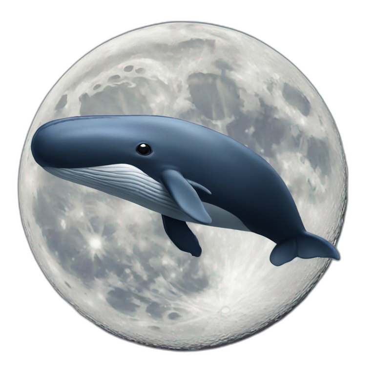 whale on the moon emoji