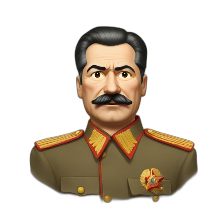 Stalin covers his face with his hand emoji