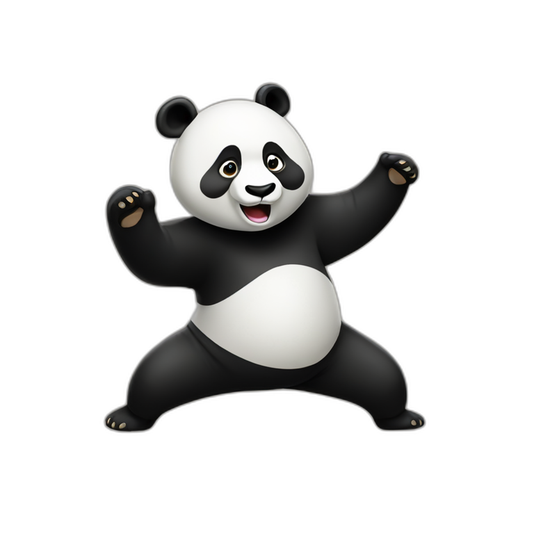 Panda play twirling emoji