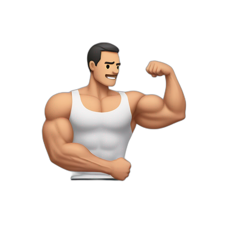 muscle imbalance in the arms with one arm smaller than the other emoji