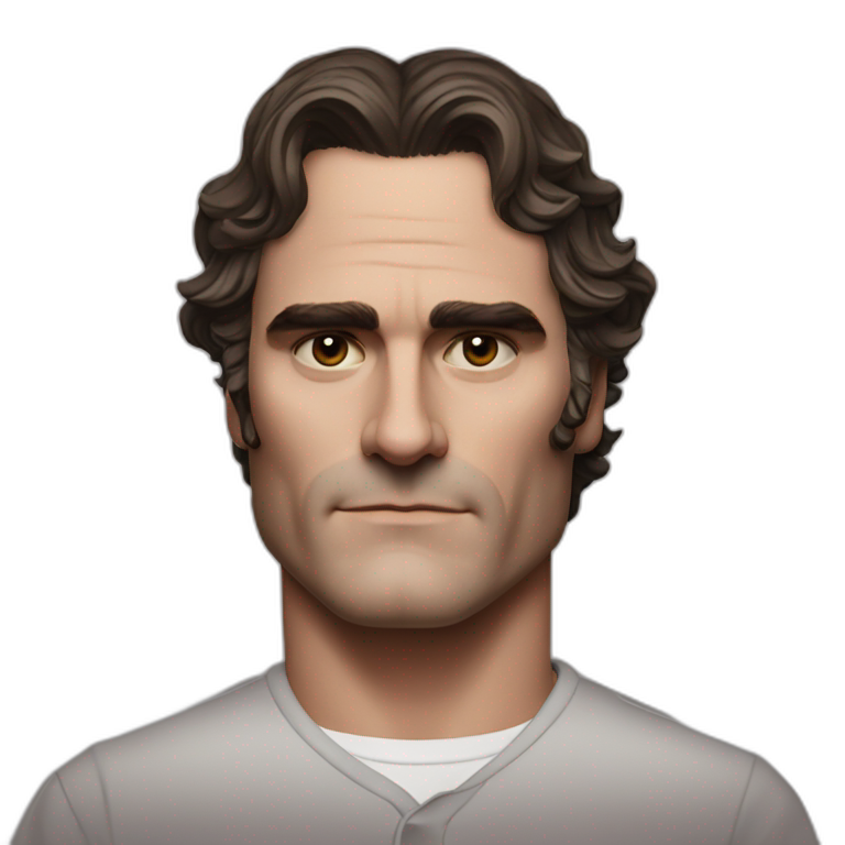 Joaquin Phoenix wearing a henley shirt emoji