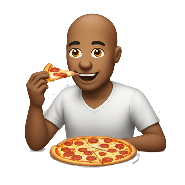 man eating pizza emoji